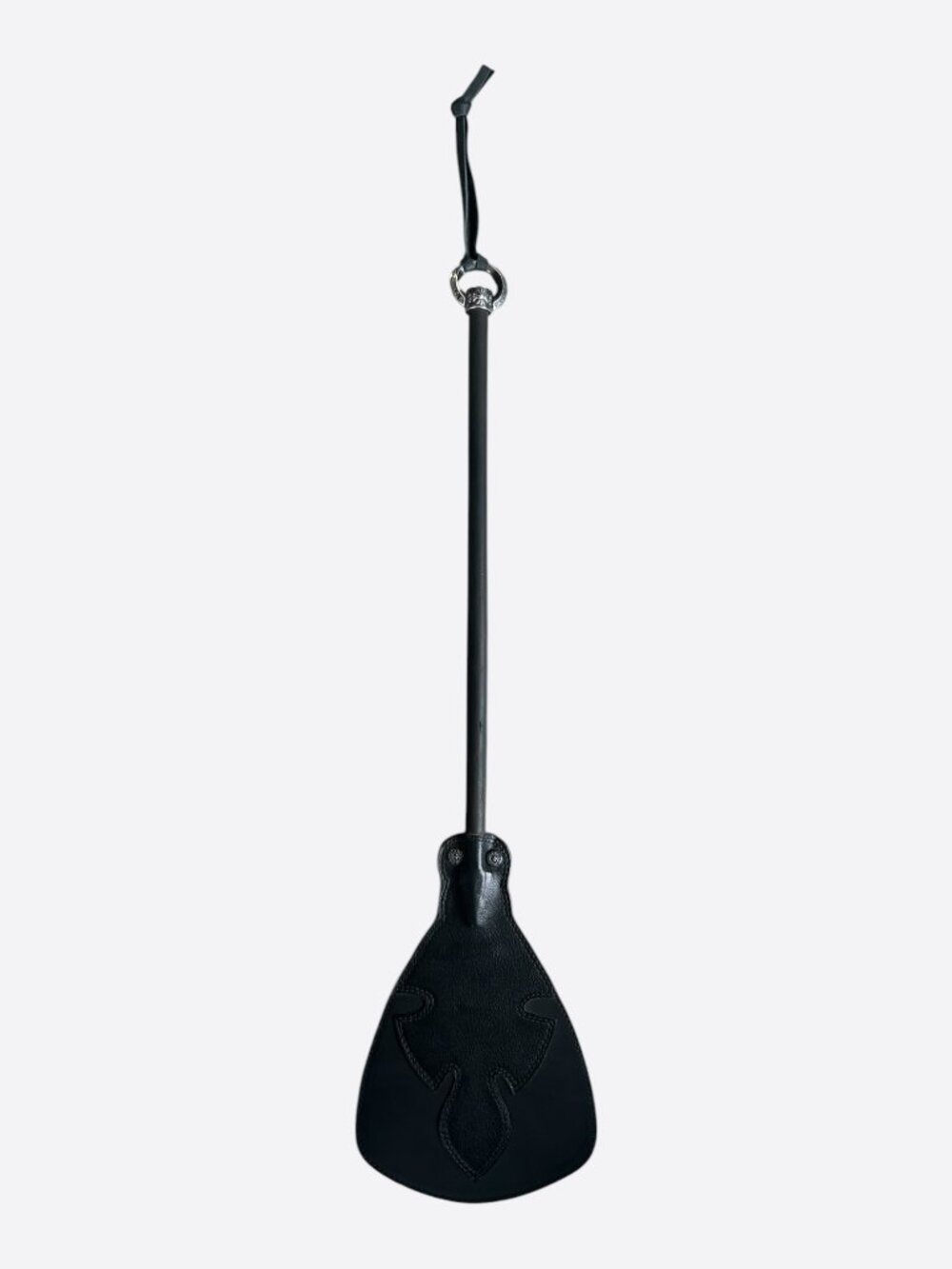 Chrome Hearts Ebony Wood & Silver Fleur De Lis Fly Swatter